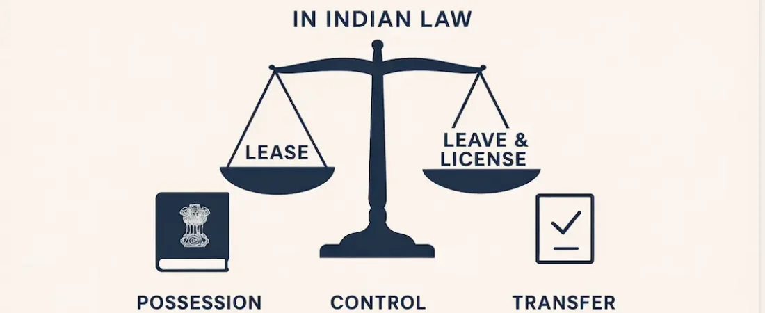 Leave and License vs. Lease: Judicial Interpretation and Legal Framework in India