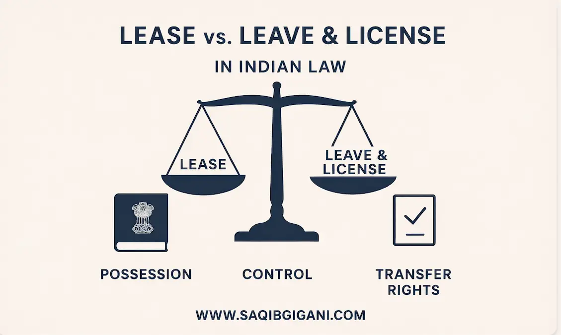 Leave and License vs. Lease: Judicial Interpretation and Legal Framework in India