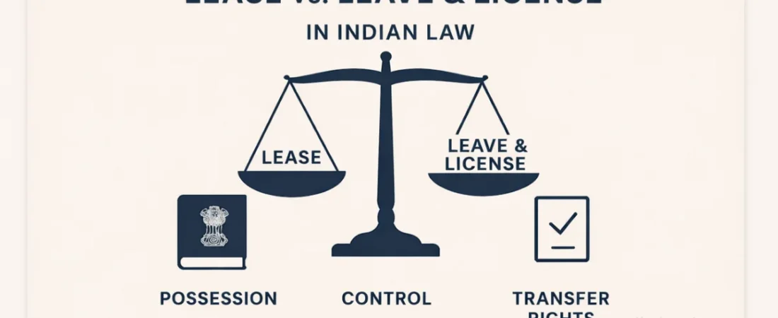 Leave and License vs. Lease: Judicial Interpretation and Legal Framework in India