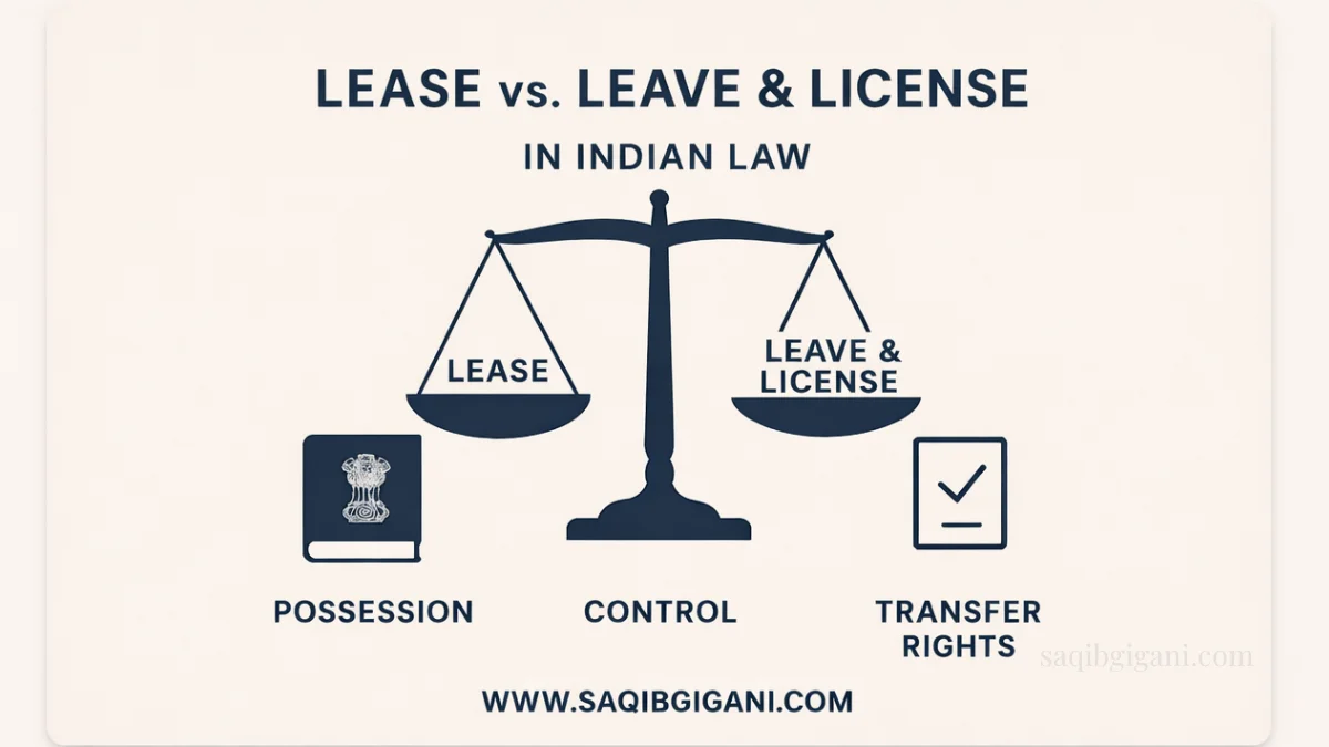Leave and License vs. Lease: Judicial Interpretation and Legal Framework in India